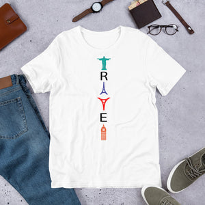 TRAVEL MONUMENTS SHAPE Short-Sleeve Unisex T-Shirt