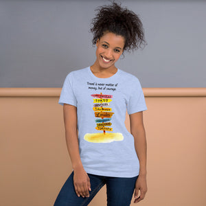 TRAVEL IS A MATTER OF COURAGE Short-Sleeve Unisex T-Shirt