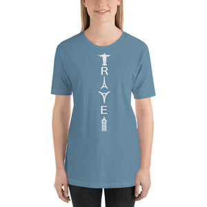 TRAVEL WORD MONUMENTS Short-Sleeve Unisex T-Shirt